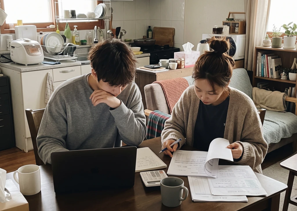 주거 안정을 위해 공공임대주택 정보를 살펴보는 신혼부부